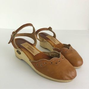 Vintage People Movers California Wedge Leather Shoes
